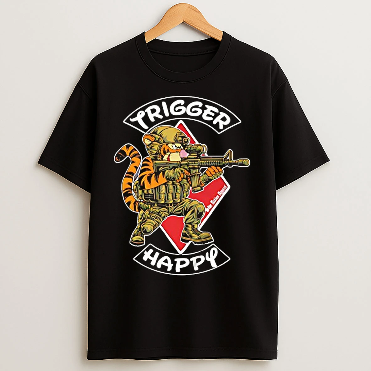 Classic Trigger Happy Tiger Soldier T Shirts