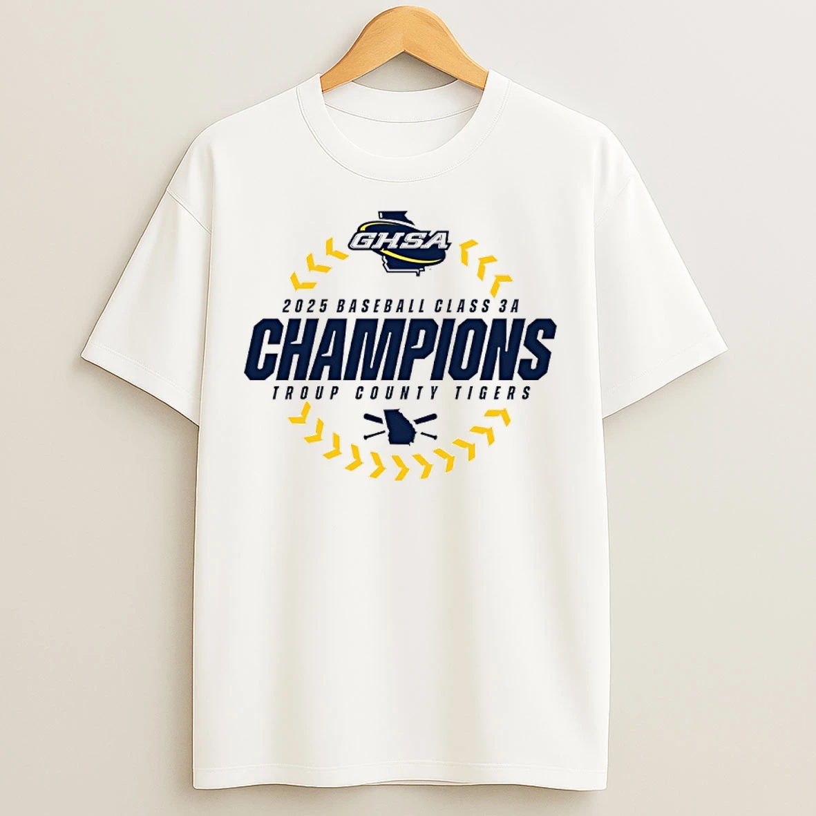Classic Troup County Tigers 2025 Ghsaa Baseball 3a State Champions T Shirts