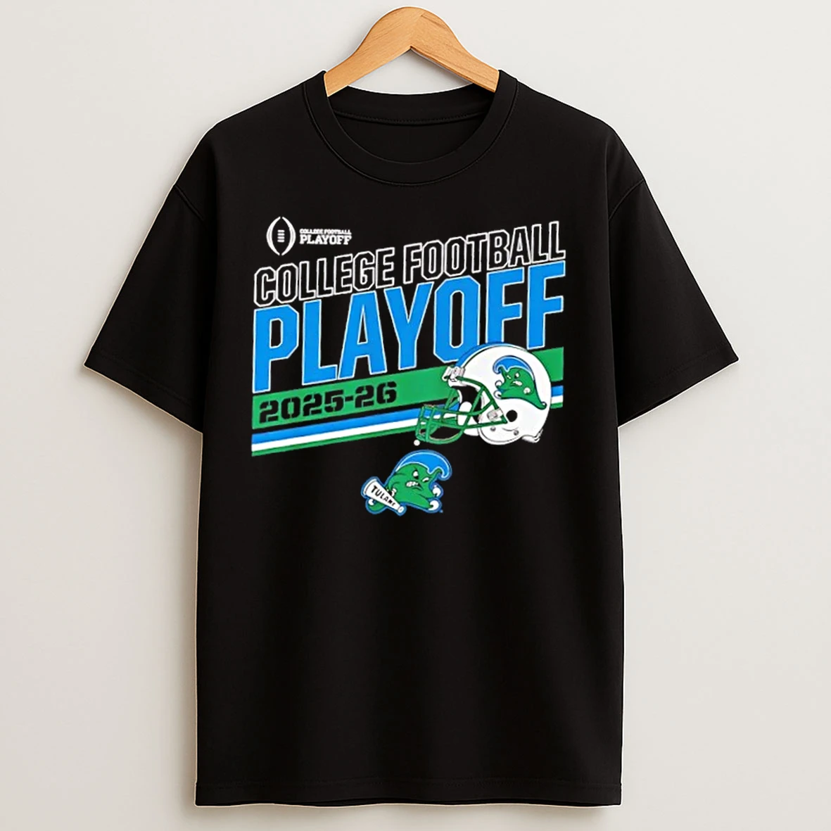 Classic Tulane Football 2025 26 Cfb Playoff Stripe T Shirts