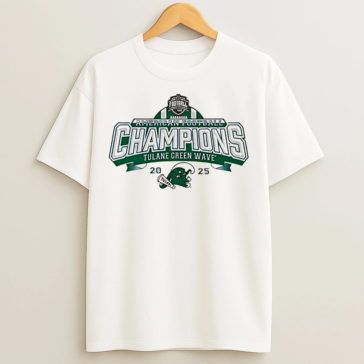 Classic Tulane Football 2025 Aac Champions T Shirts