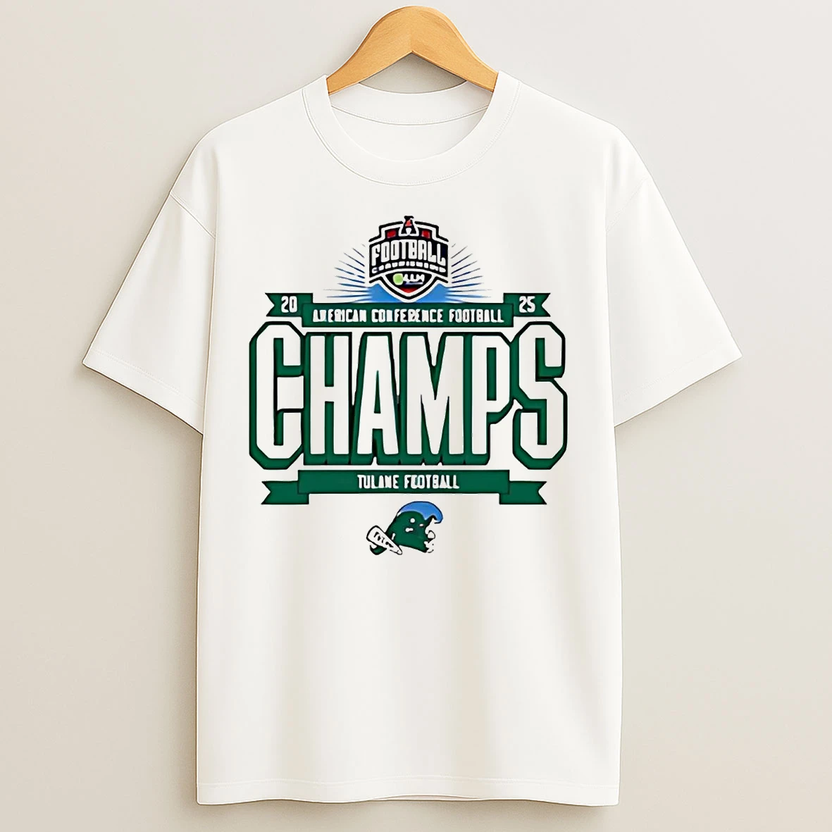 Classic Tulane Green Wave 2025 American Championship T Shirts