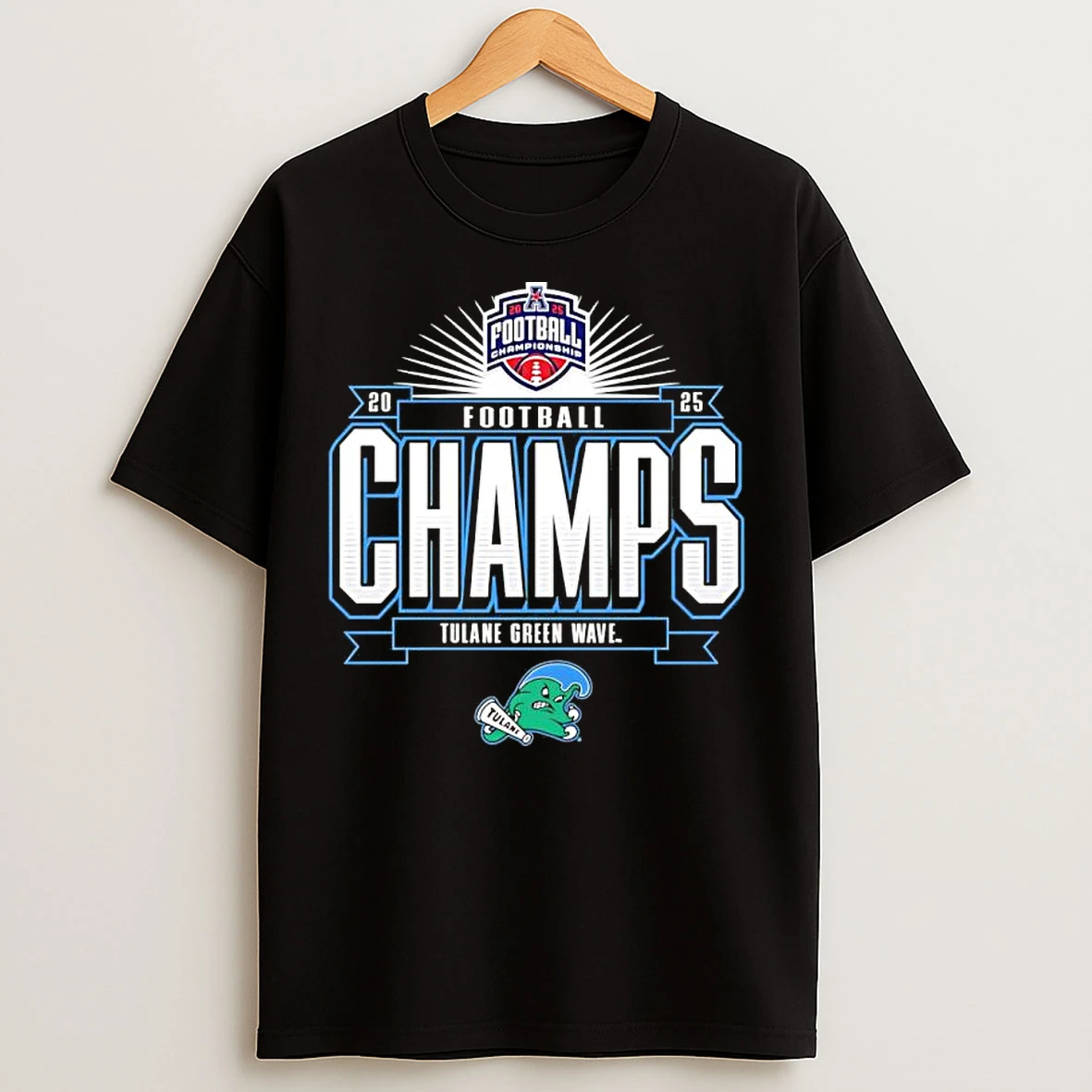 Classic Tulane Green Wave 2025 The American Football Champions Locker Room T Shirts
