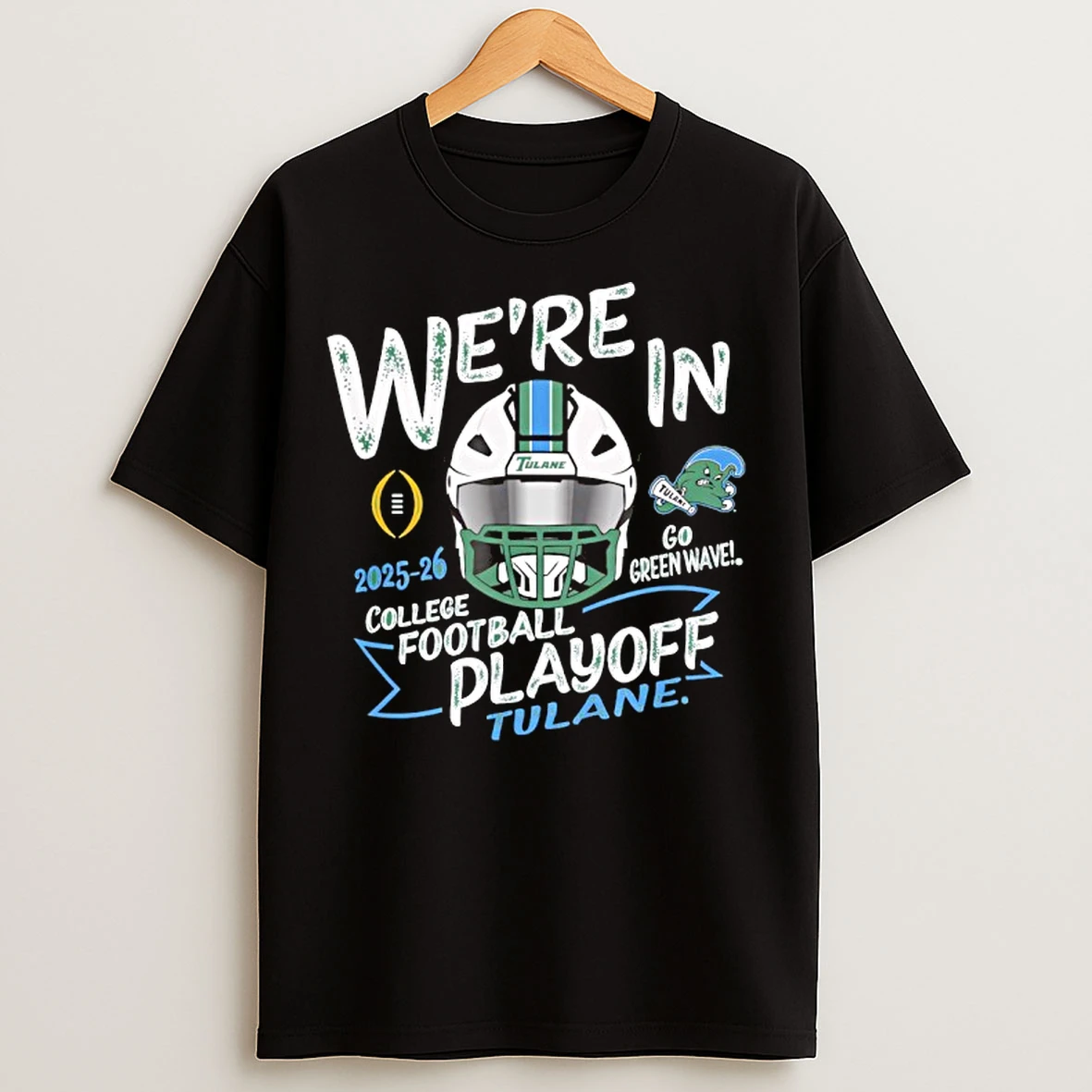 Classic Tulane Green Wave Cfp College Football Playoff 2025 2026 T Shirts