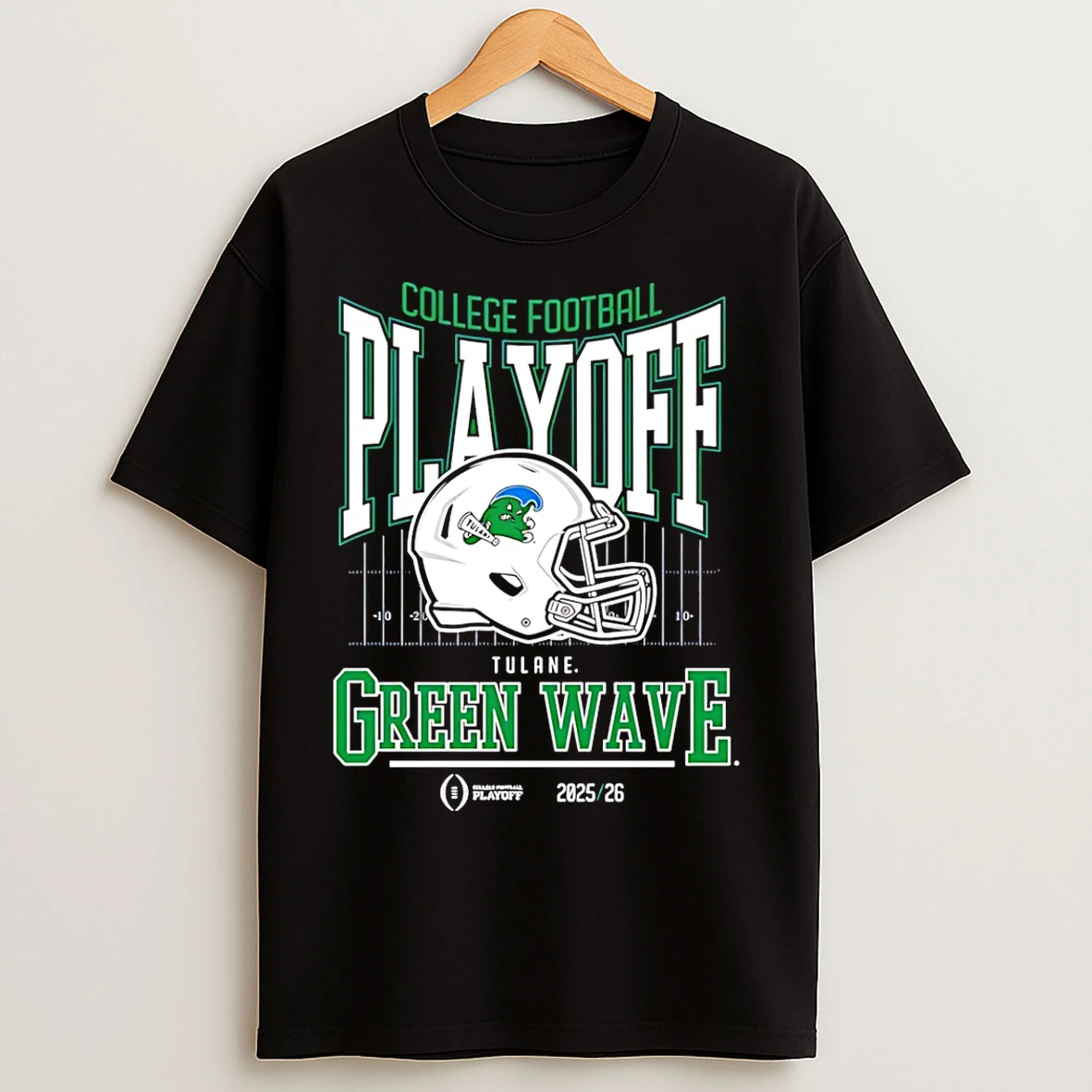 Classic Tulane Green Wave College Football Playoff Bound 2025 26 Helmet T Shirts
