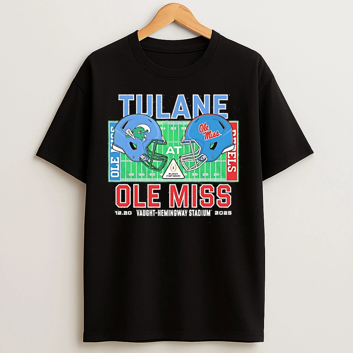 Classic Tulane Vs Ole Miss College Football Playoff Vaught Hemingway Stadium 2025 T Shirts