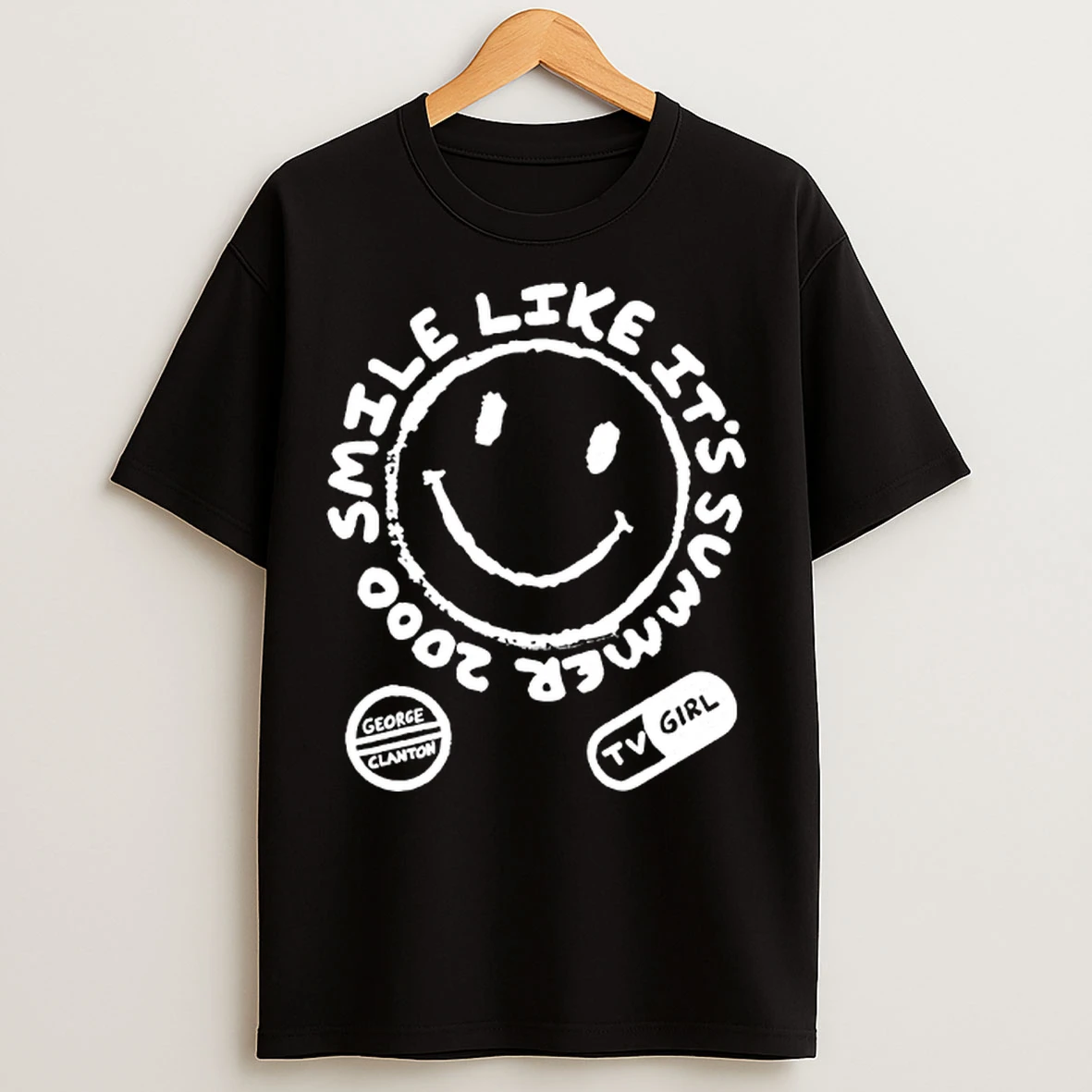 Classic Tv Girl Gray On Black Summer 2000 T Shirts