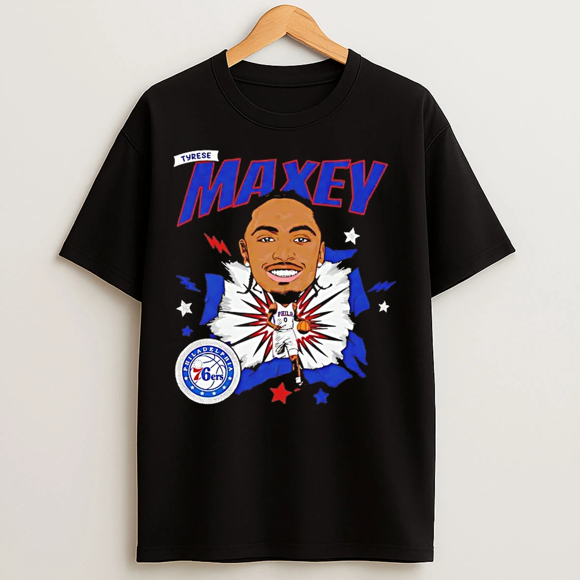Classic Tyrese Maxey Philadelphia 76ers Caricature T Shirts