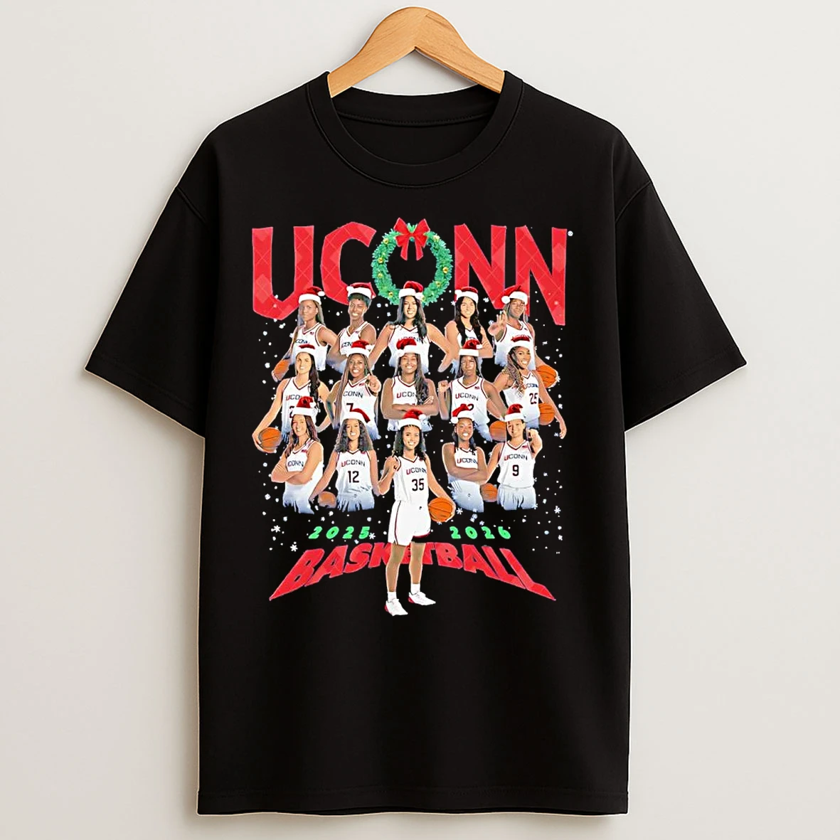 Classic Uconn Huskies Womens Basketball Team 2025 Christmas T Shirts