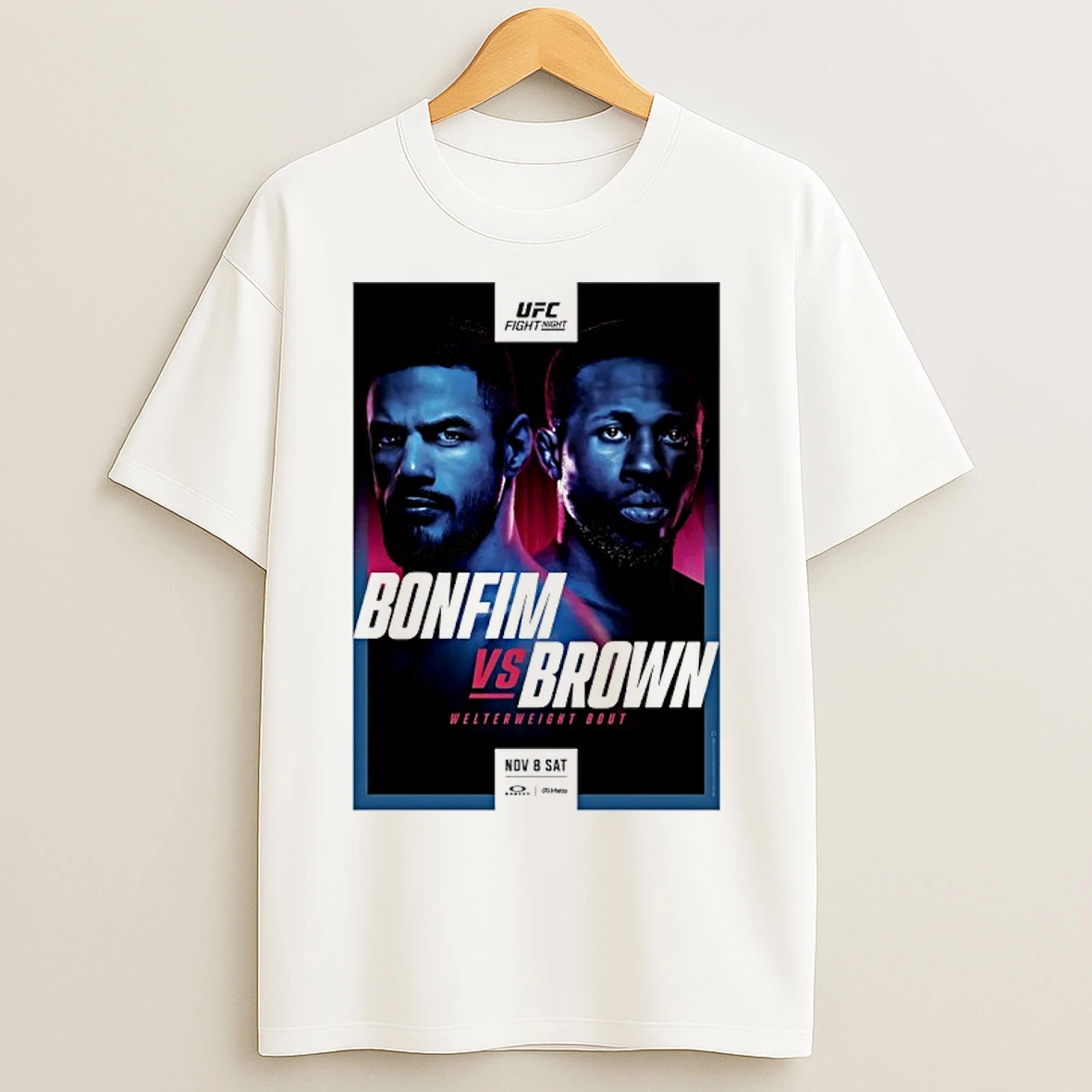 Classic Ufc Fight Night Bonfim Vs Brown Autographed Event T Shirts