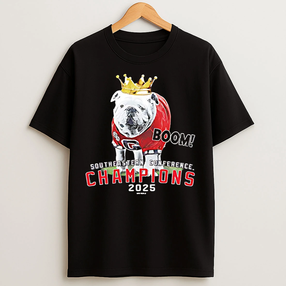 Classic Uga 2025 Sec Champions Mascot Crown T Shirts