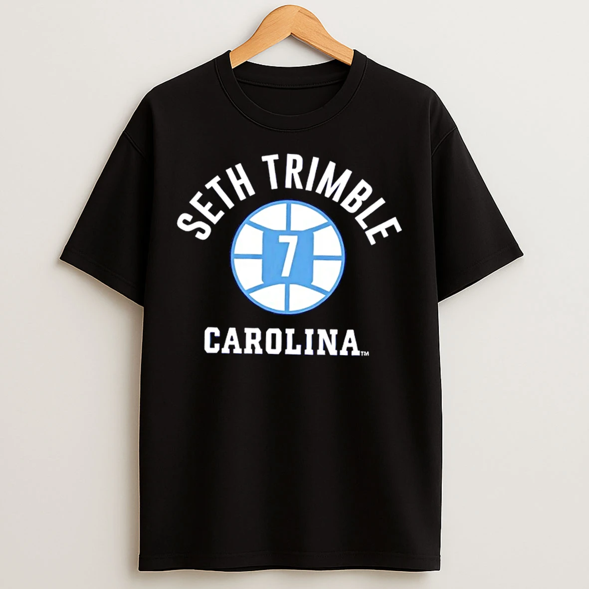 Classic Unc Tar Heels Basketball Seth Trimble Name Number Ball 7 T Shirts