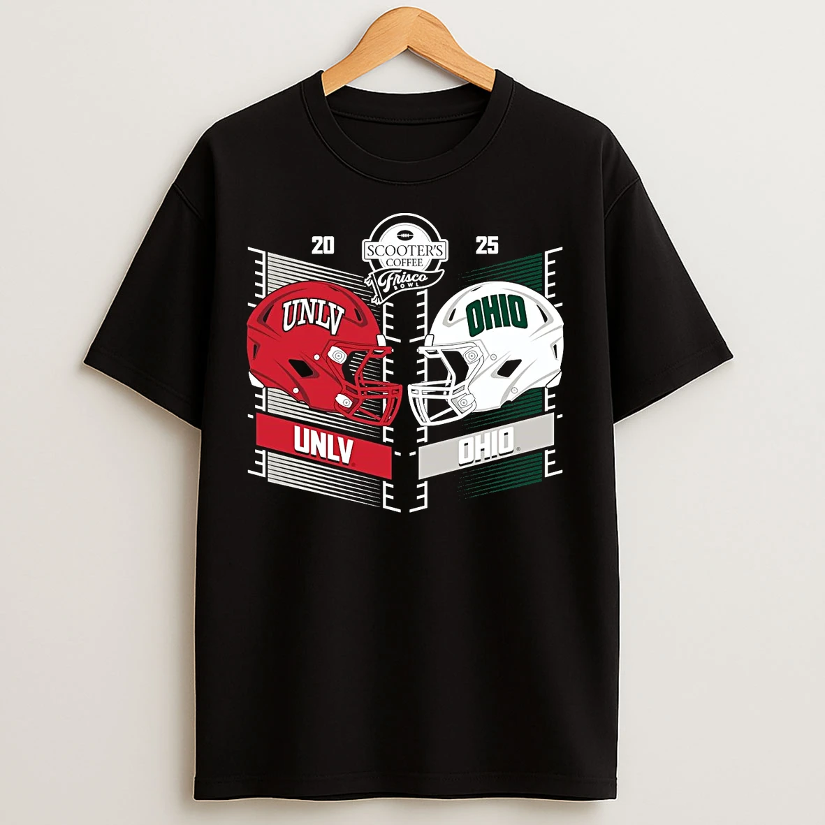 Classic Unlv Rebels Vs Ohio Bobcats 2025 Frisco Bowl Head To Head T Shirts