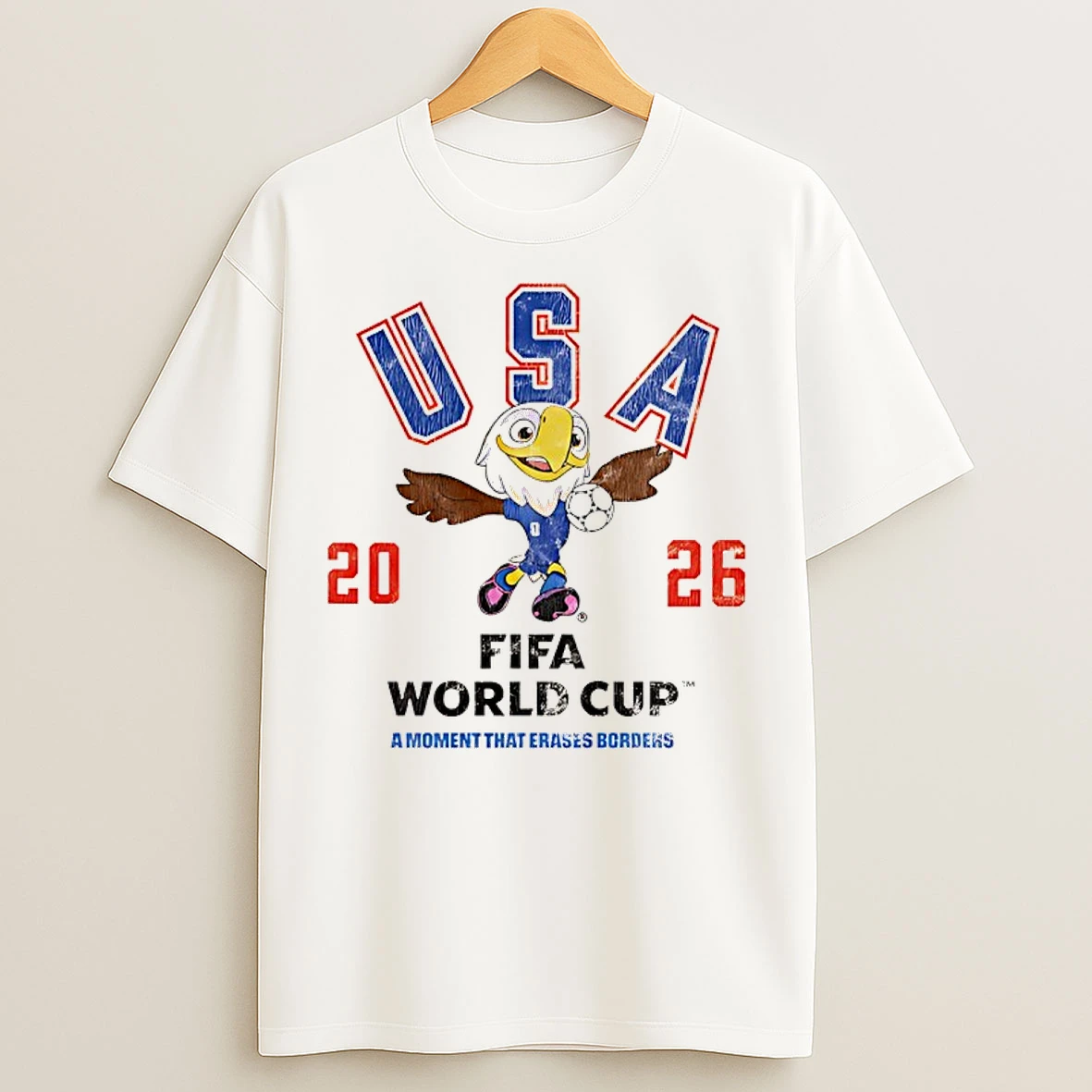 Classic Usa 2026 Fifa World Cup A Moment That Erases Borders Mascot T Shirts