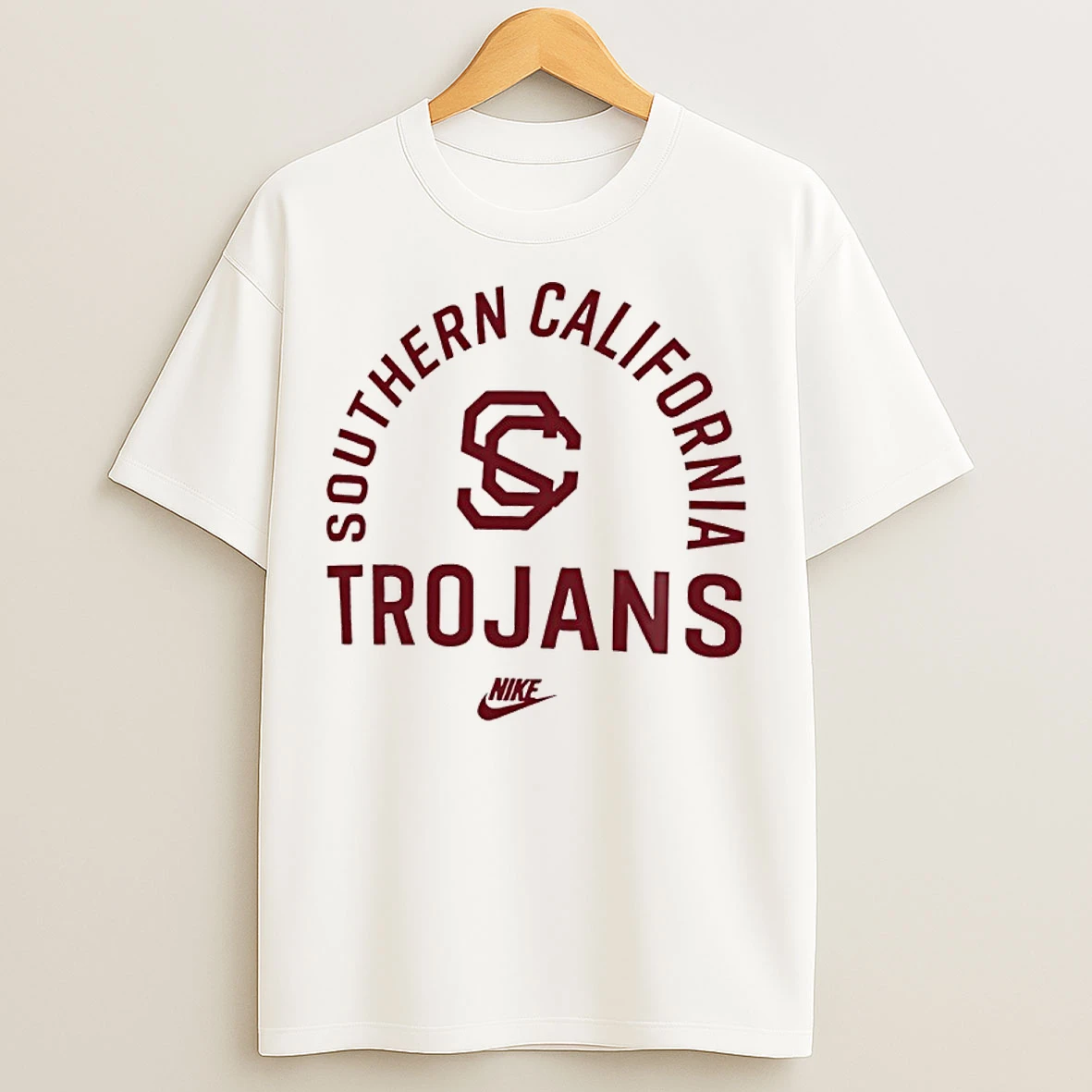 Classic Usc Trojans Cardinal Legacy Arched Logo T Shirts