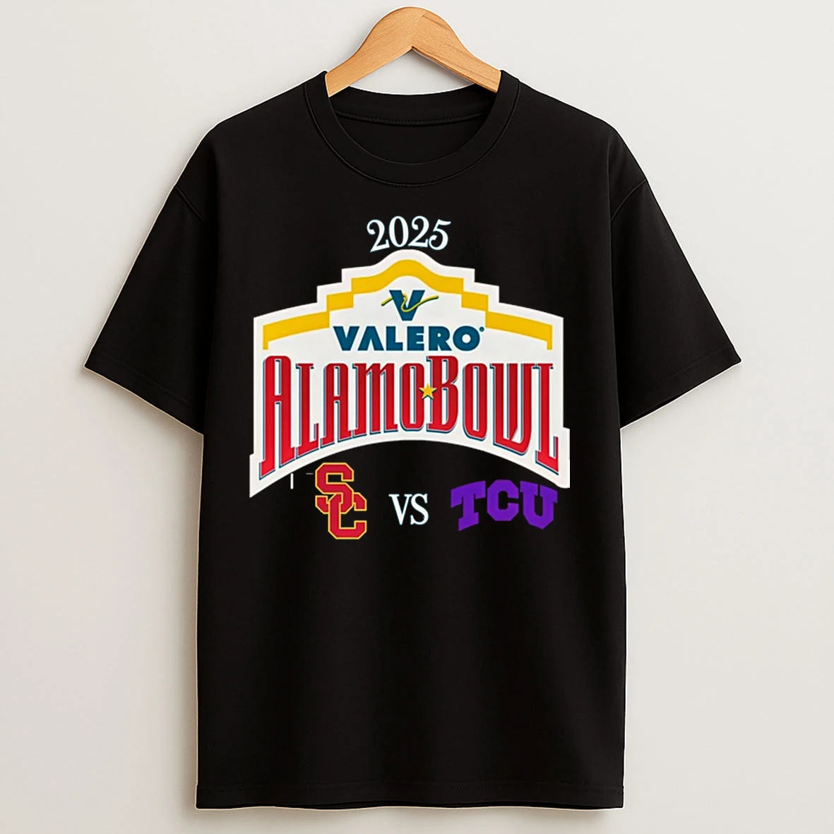 Classic Usc Trojans Vs Tcu Horned Frogs 2025 Alamo Bowl T Shirts