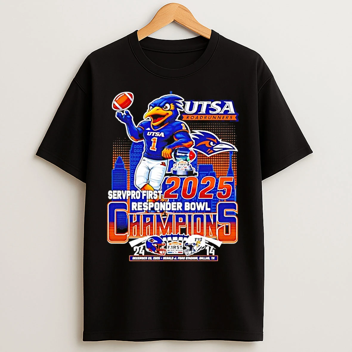 Classic Utsa Roadrunners 2025 Servpro First Responder Bowl Mascot T Shirts