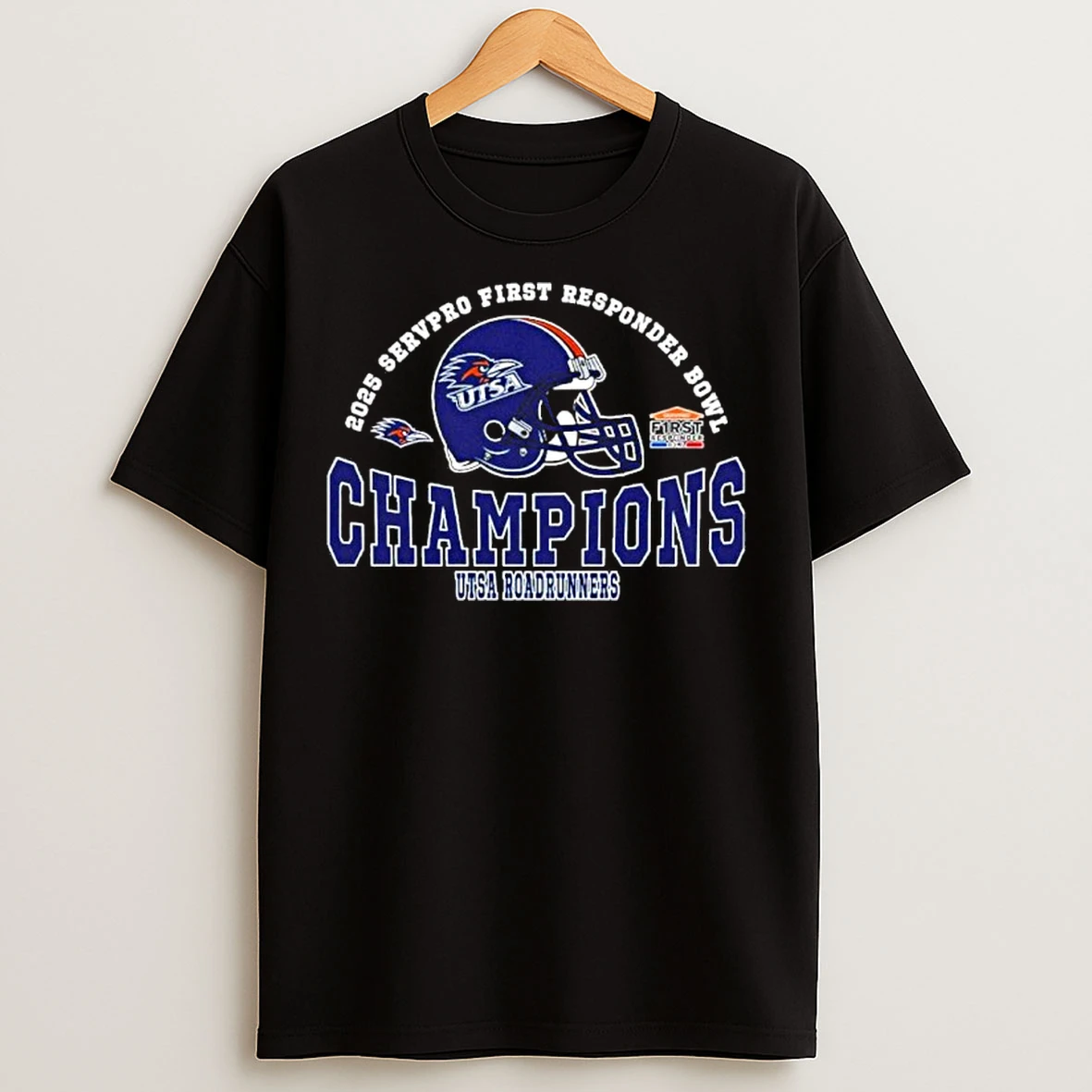 Classic Utsa Roadrunners Football 2025 First Responder Bowl Champions T Shirts