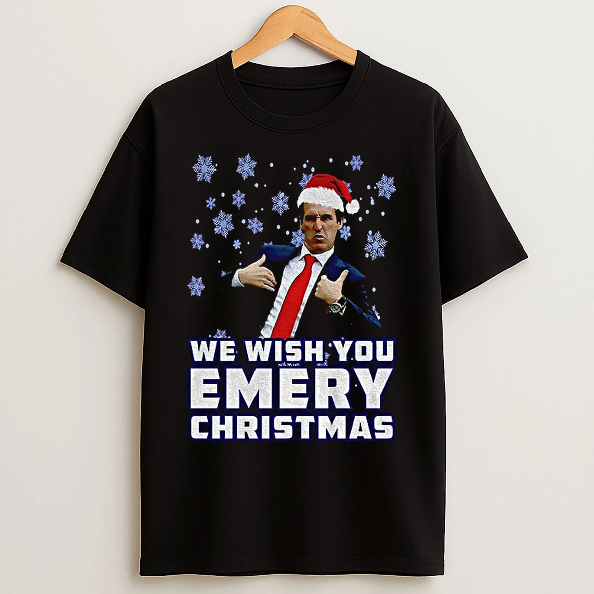 Classic Unai Emery Santa Hat We Wish You A Emery Christmas T Shirts