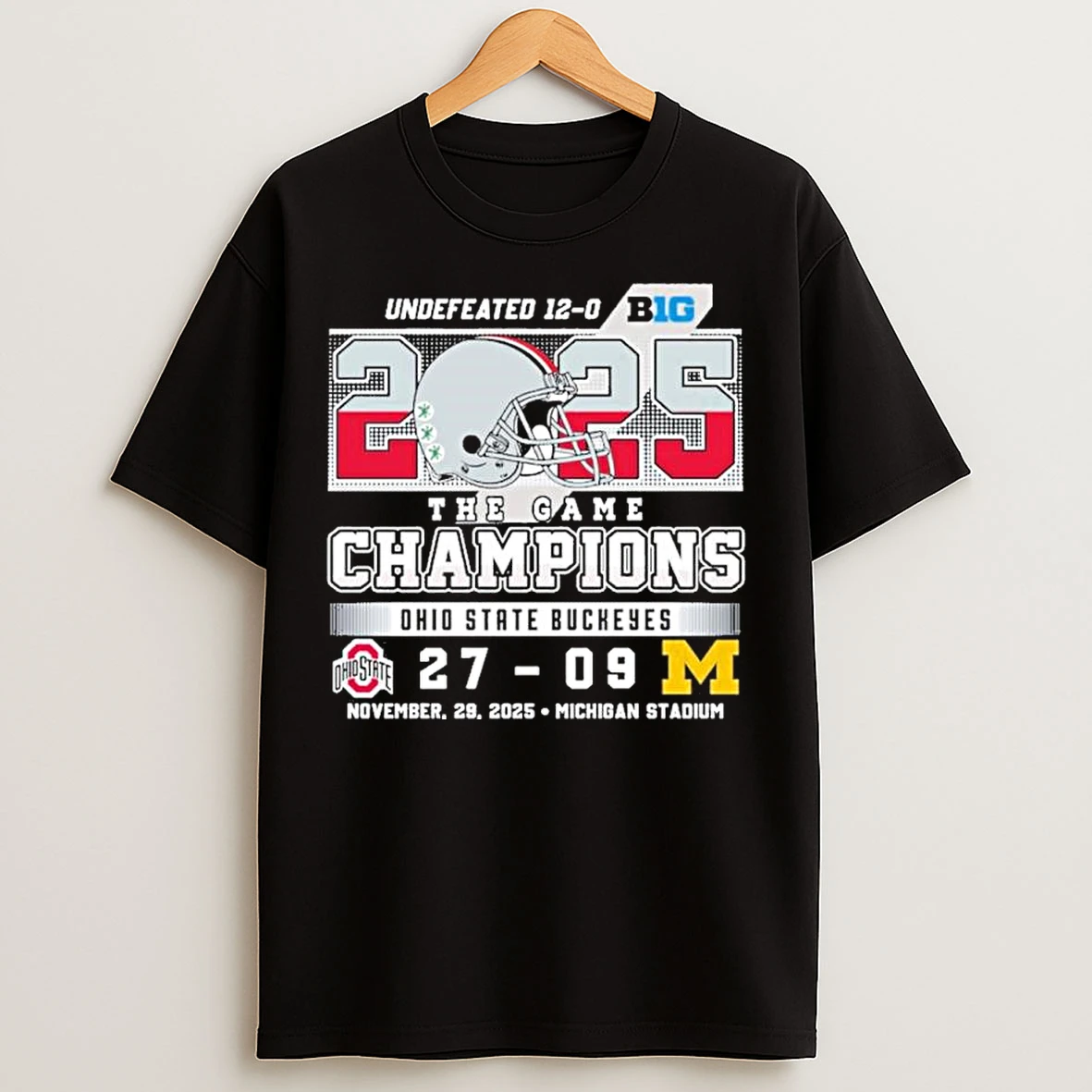 Classic Undefeated 12 0 Ohio State Buckeyes The Game Champions 2025 T Shirts