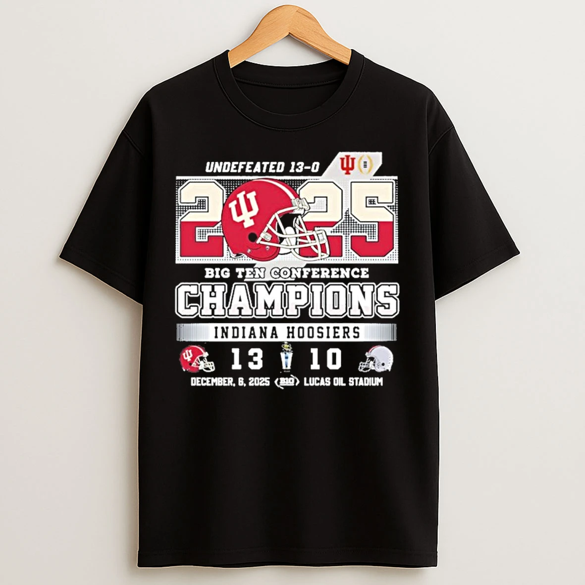 Classic Undefeated 13 0 Indiana Hoosiers 2025 Big Ten Conference Champions T Shirts