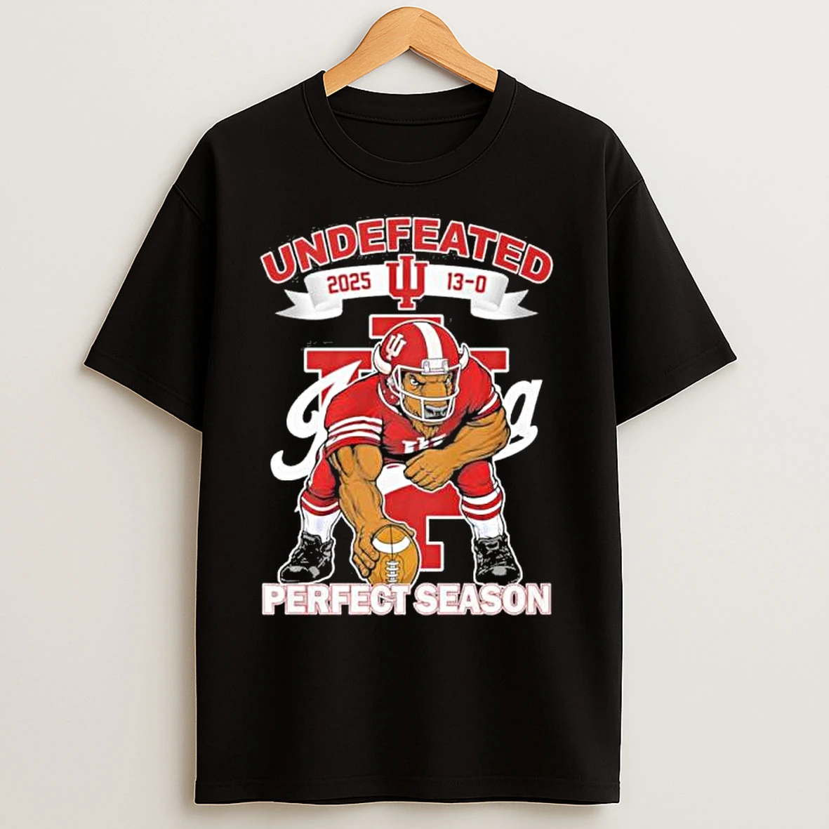 Classic Undefeated 13 0 Indiana Hoosiers Perfect Seasons Mascot T Shirts
