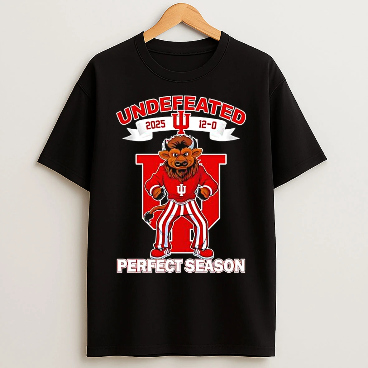 Classic Undefeated 2025 Indiana University Hoosier The Bison Mascot 12 0 Score Perfect Season T Shirts