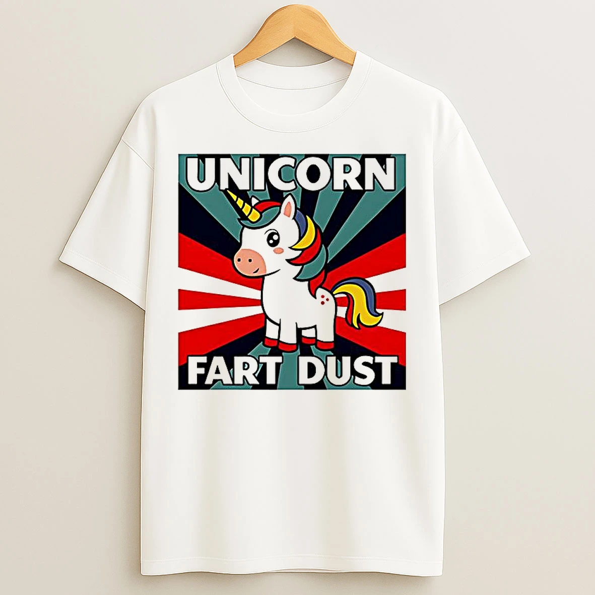Classic Unicorn Fart Dust Cartoon T Shirts