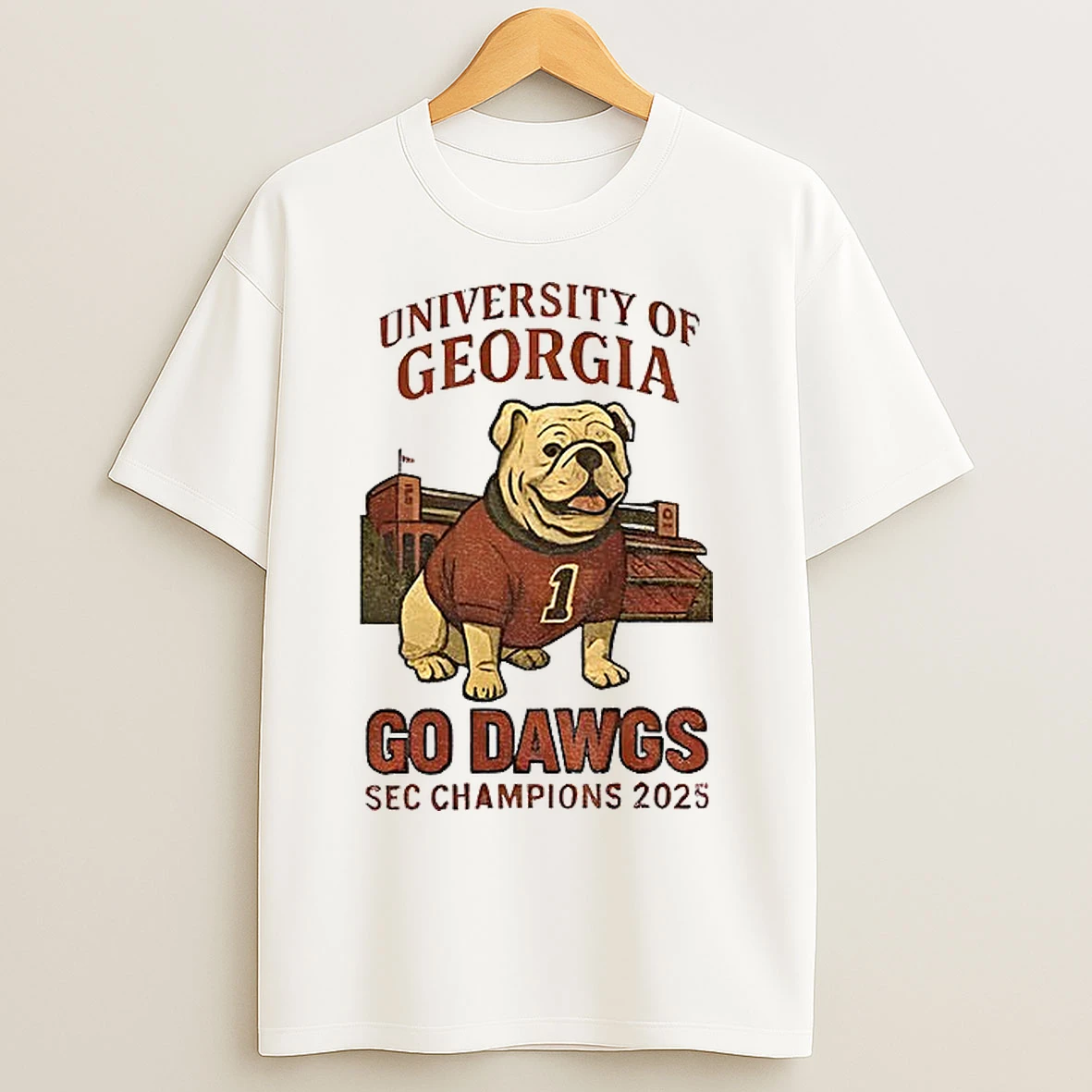 Classic University Of Georgia Bulldog Football Go Dawgs Sec Champions 2025 T Shirts