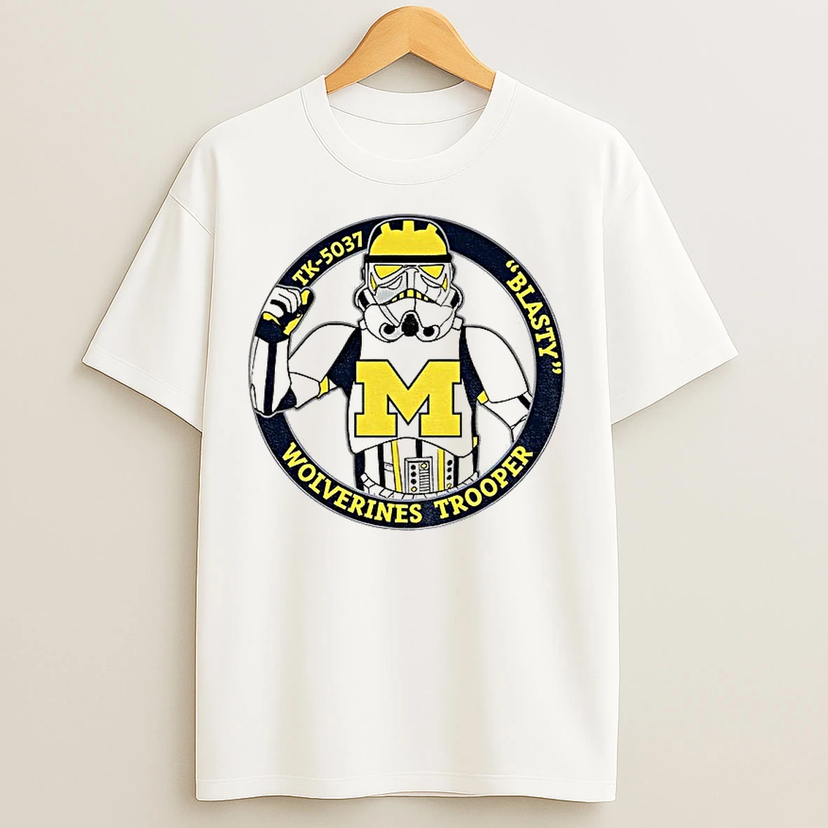 Classic University Of Michigan Wolverines Stormtrooper Tk 5037 Blasty T Shirts