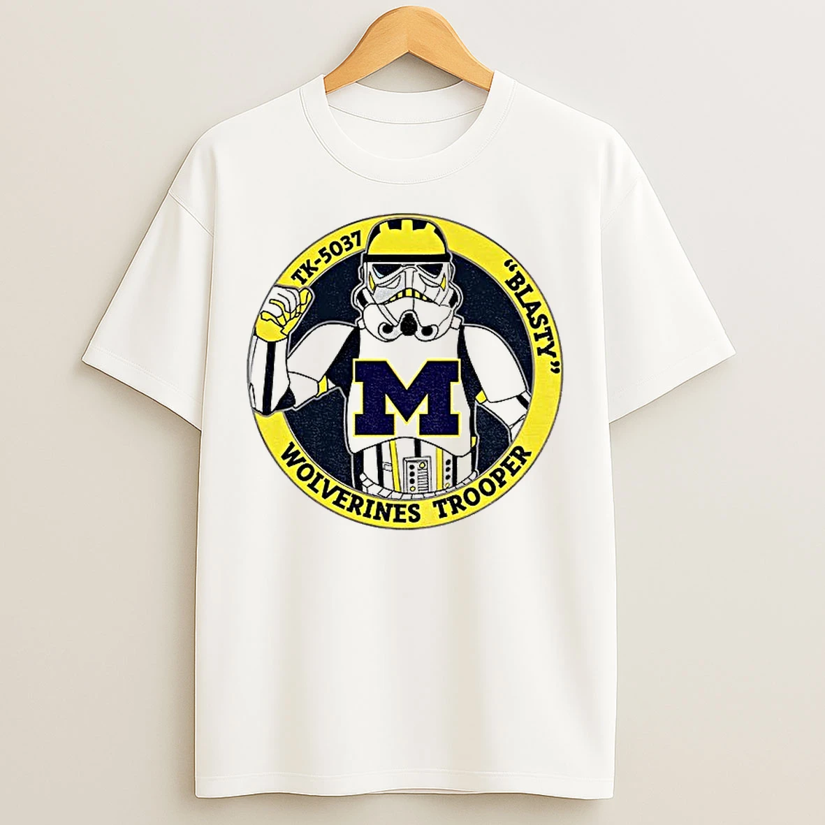 Classic University Of Michigan Wolverines Trooper Tk 5037 Blasty T Shirts