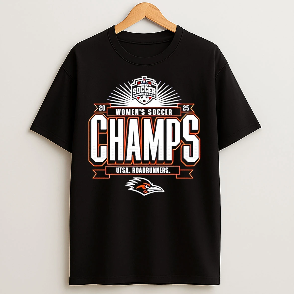 Classic University Of Texas San Antonio Womens Soccer 2025 Aac Tournament Champions T Shirts