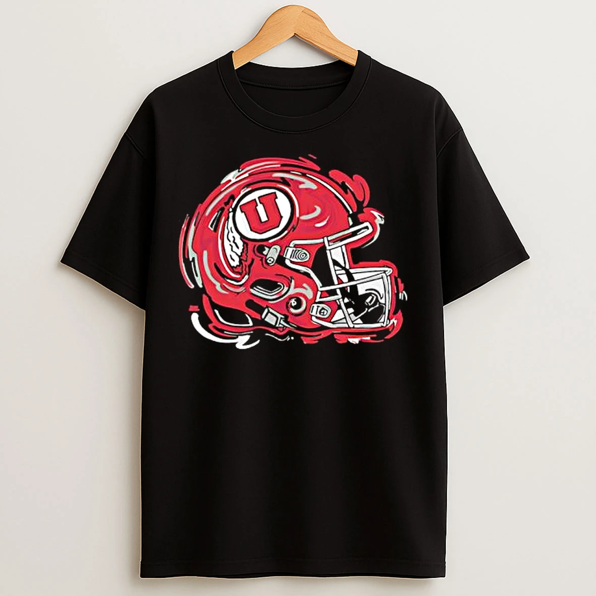 Classic University Of Utah Utes Football Justin Patten Helmet T Shirts