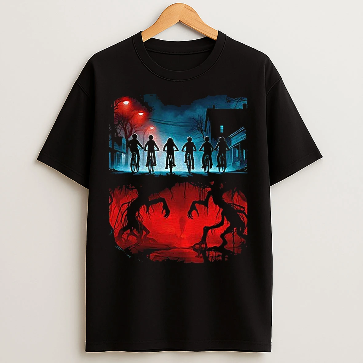 Classic Upside Down Ride Stranger Things Friends Dont Lie Vintage T Shirts
