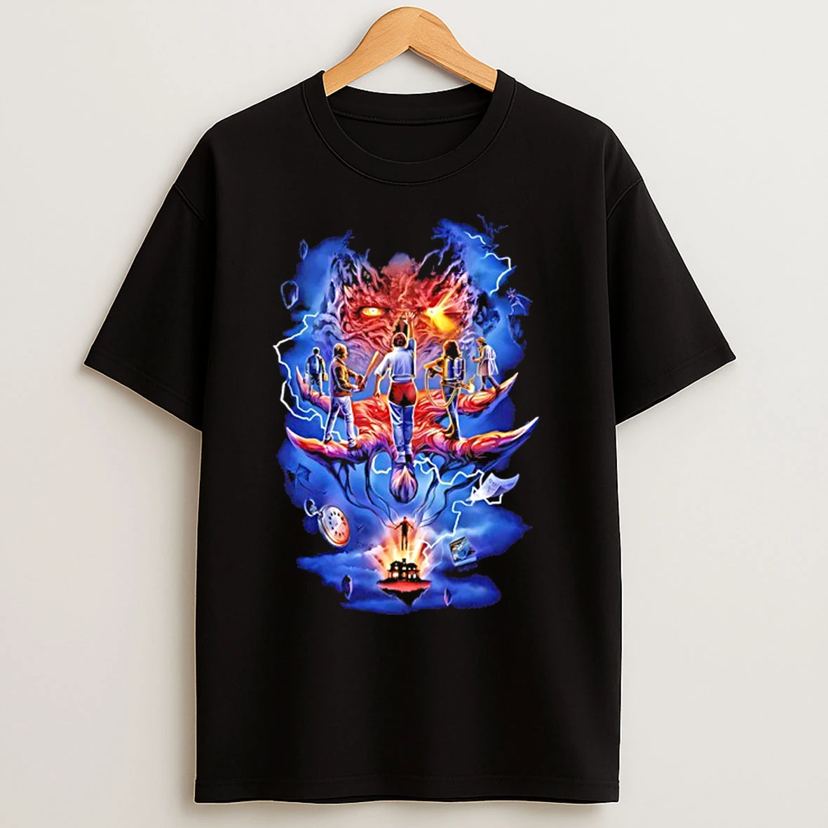 Classic Upside Down Warriors Graphic T Shirts