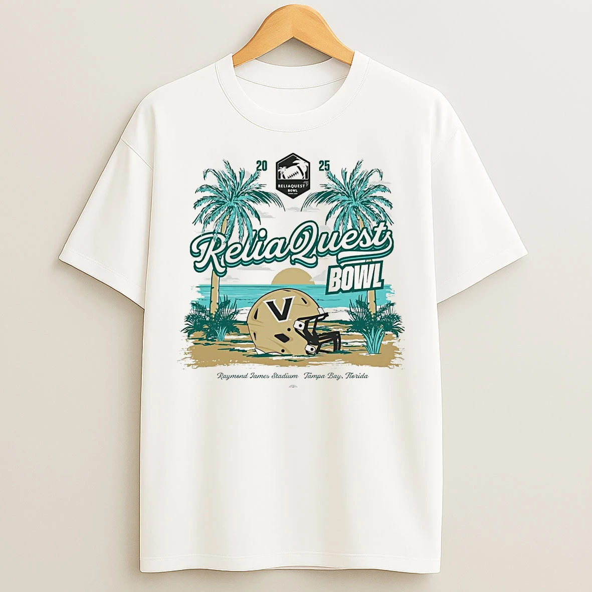 Classic Vanderbilt Commodores 2025 Reliaquest Bowl Helmet Beach T Shirts
