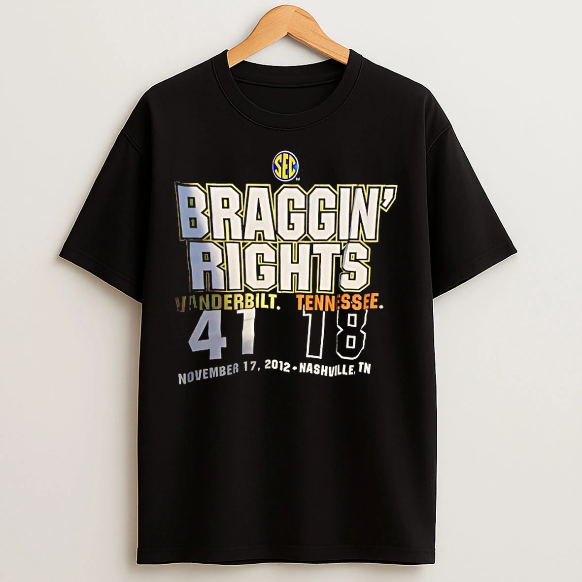 Classic Vanderbilt Commodores Vs Tennessee Volunteers Braggin Rights 2012 T Shirts