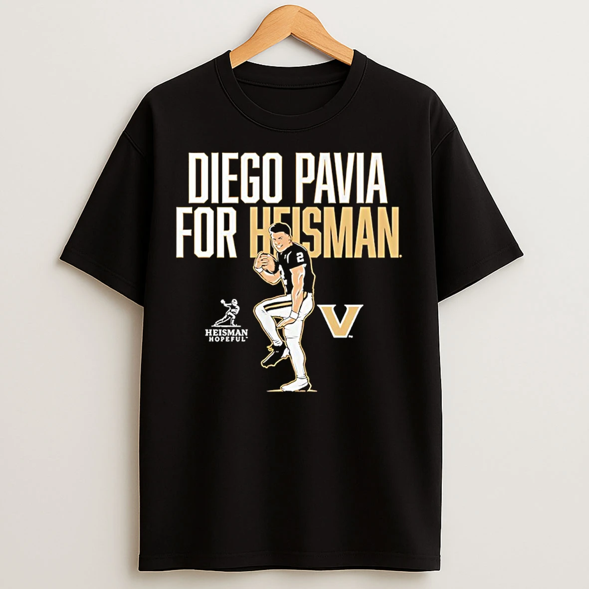 Classic Vanderbilt Football Diego Pavia For Heisman Statue Pose T Shirts