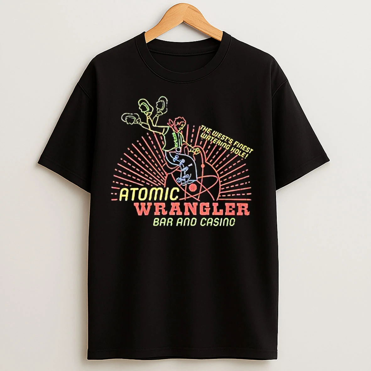 Classic Vegas Atomic Wrangler Casino And Bar T Shirts