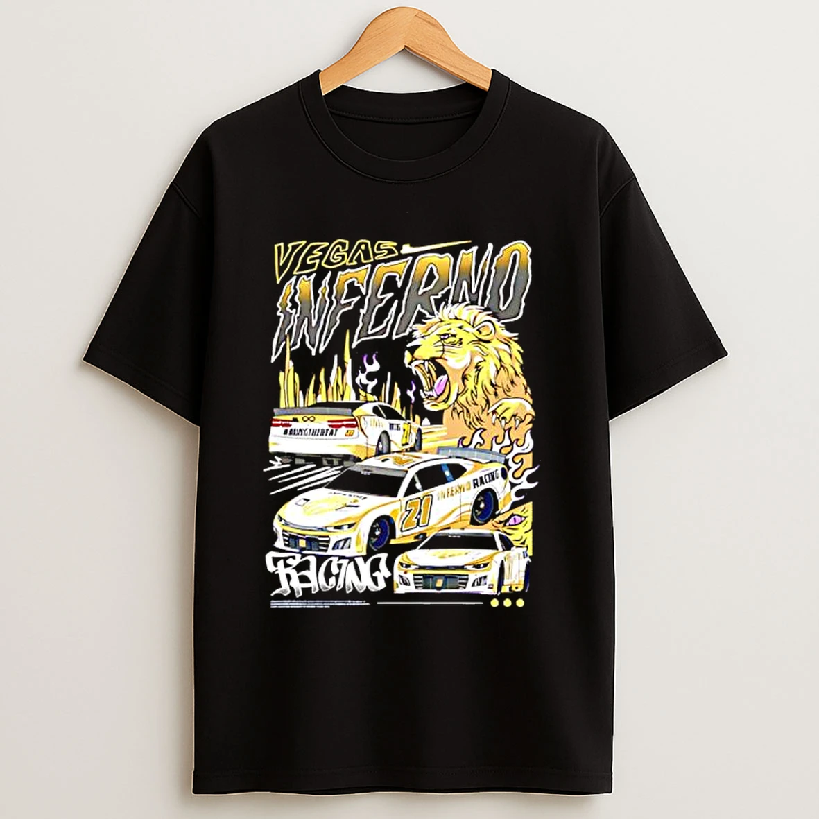 Classic Vegas Inferno Racing Vintage Lion Nascar Energy T Shirts