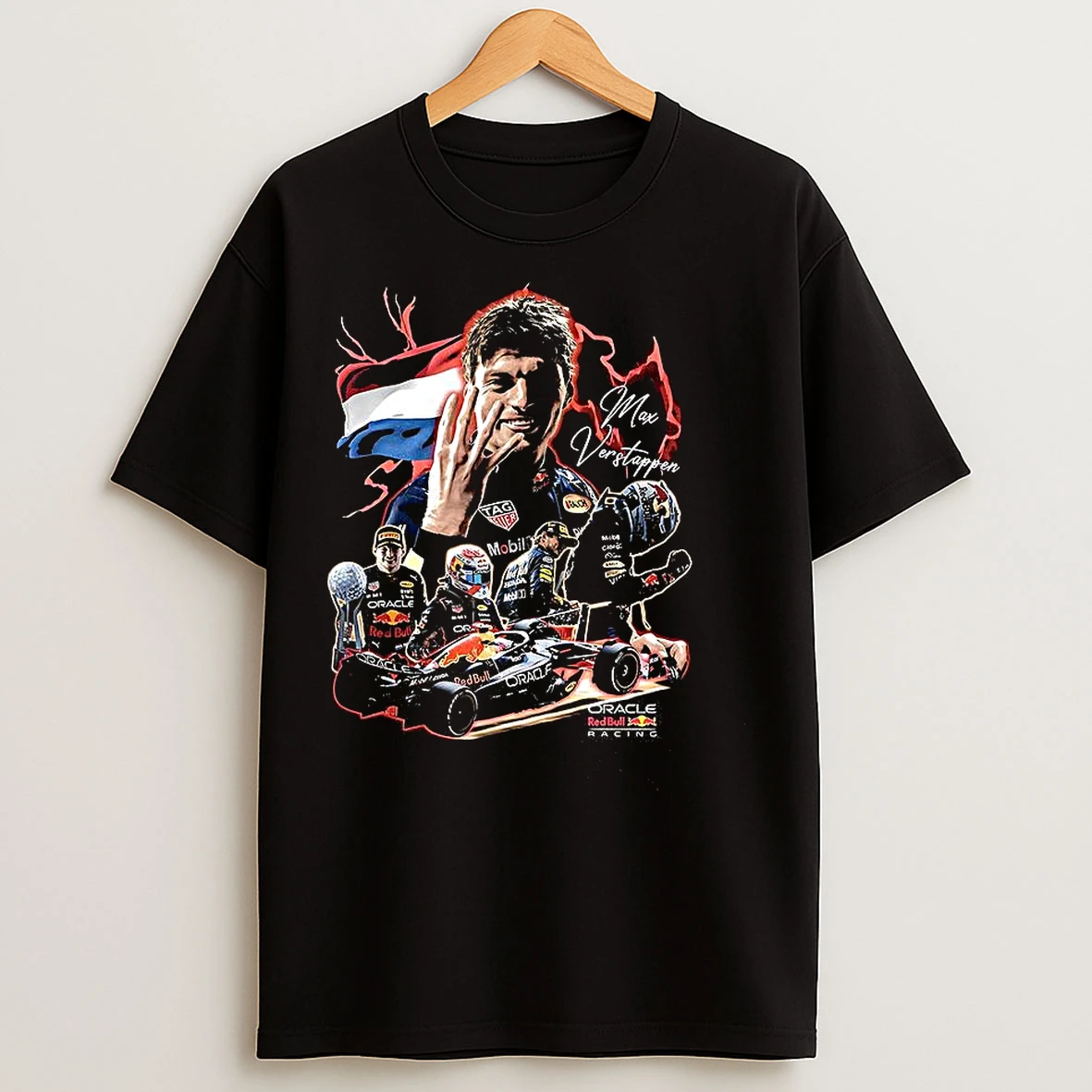 Classic Verstappen Red Bull Racing Team 2025 Graphic Netherlands Flag T Shirts