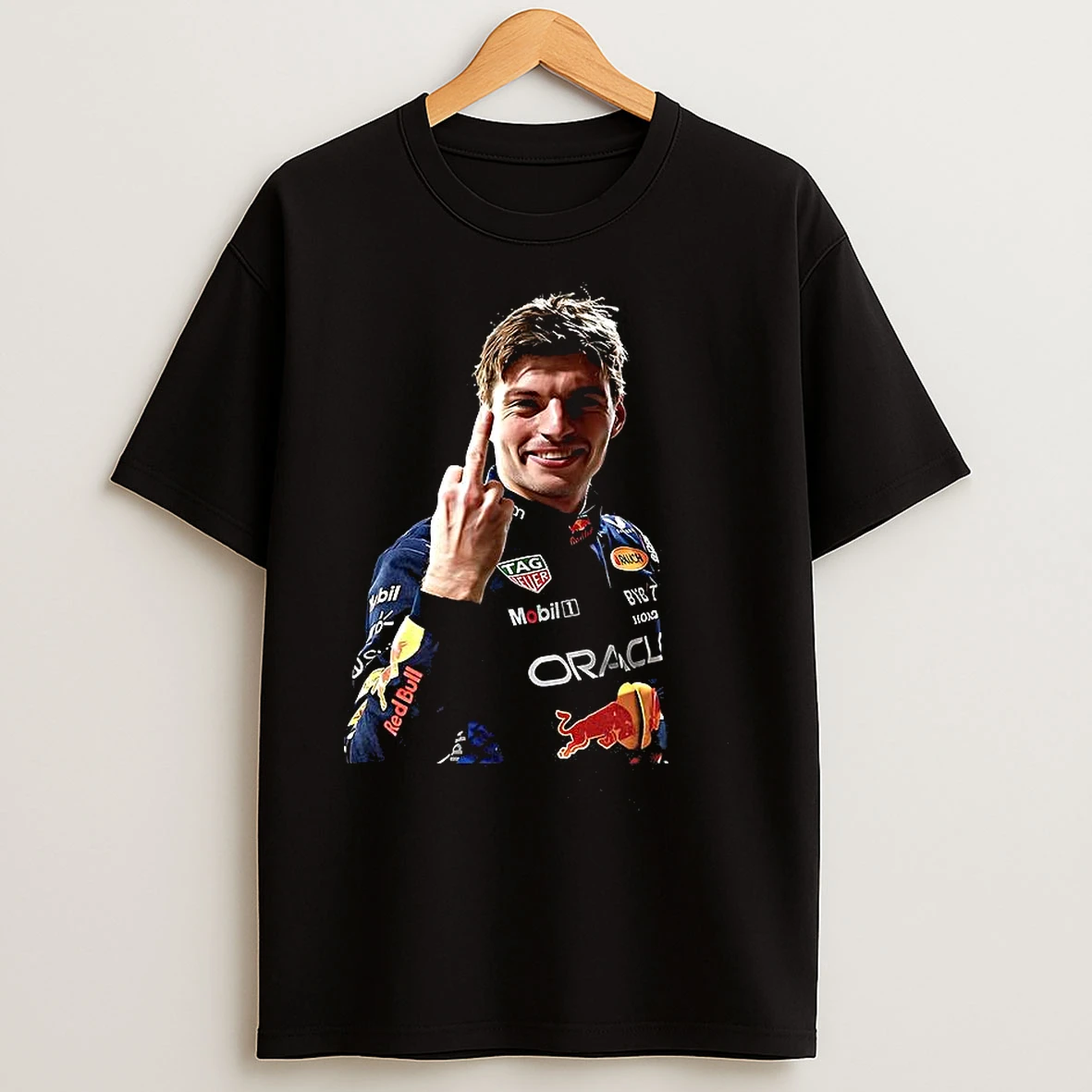 Classic Verstappen Red Bull Racing Team 2025 Middle Finger Meme T Shirts