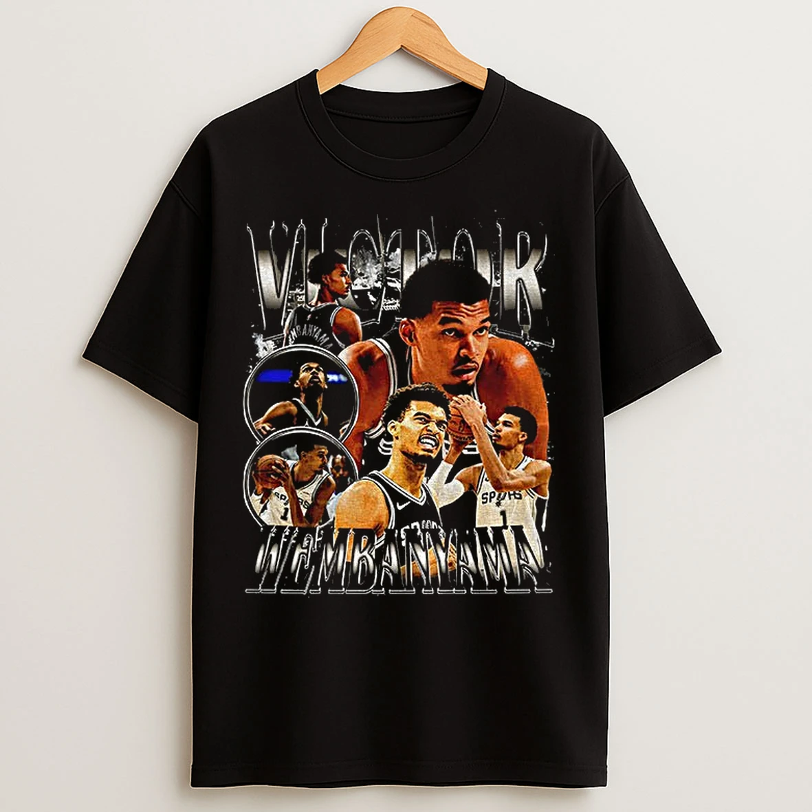 Classic Victor Wembanyama San Antonio Spurs Nba Basketball Graphic T Shirts