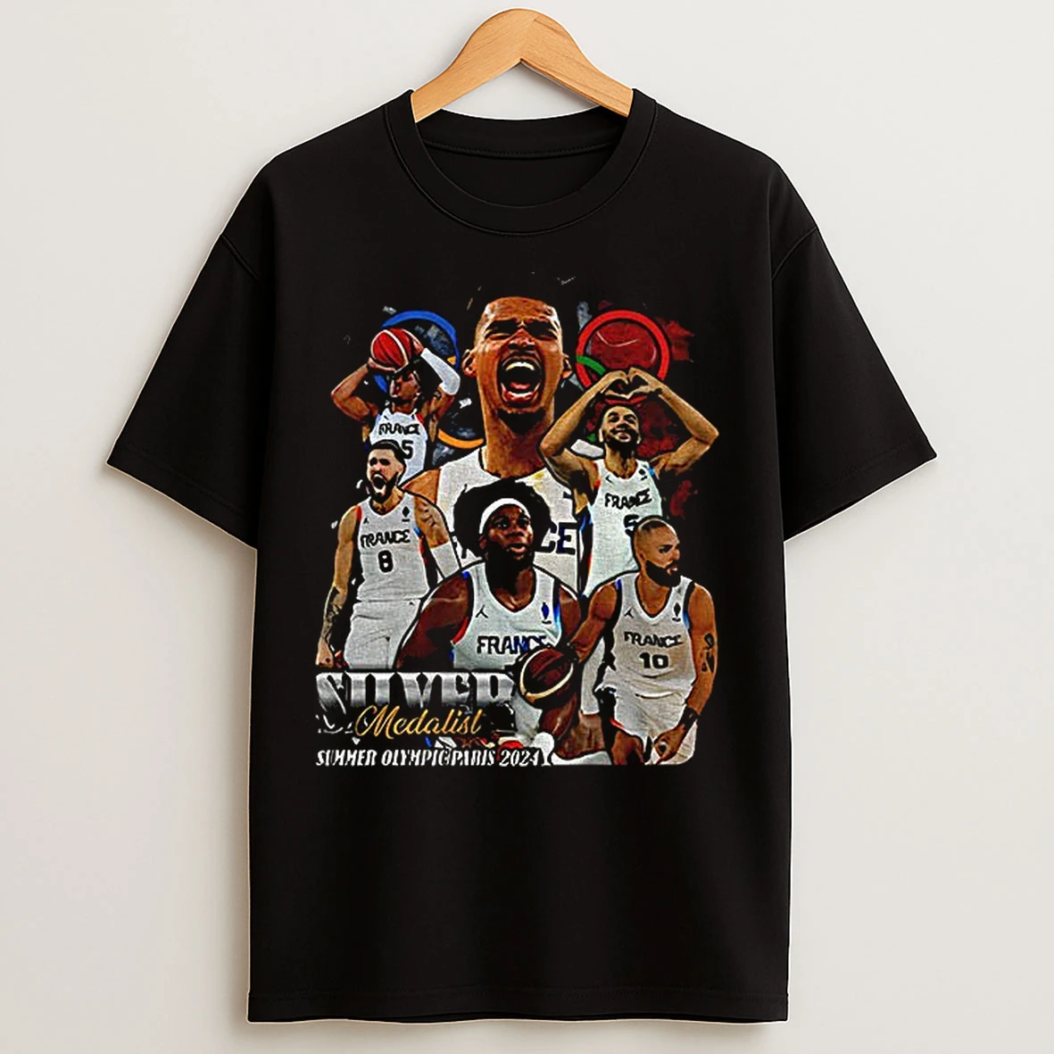 Classic Victor Wembanyama San Antonio Spurs Nba Draft 2025 Silver Medalist T Shirts