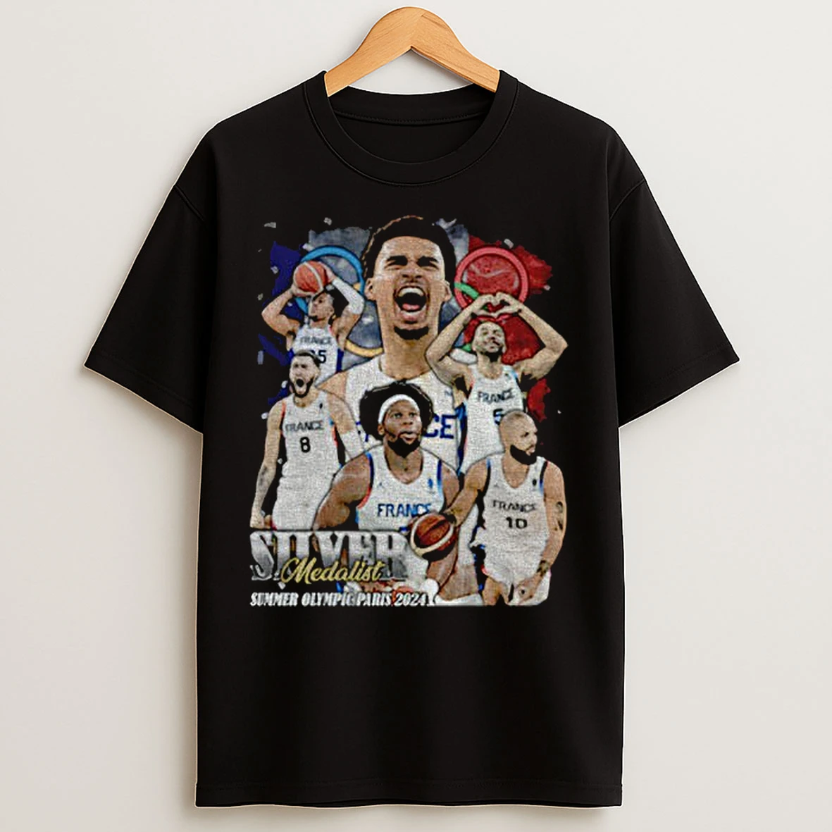 Classic Victor Wembanyama San Antonio Spurs Silver Medalist Summer Olympic Paris 2025 T Shirts