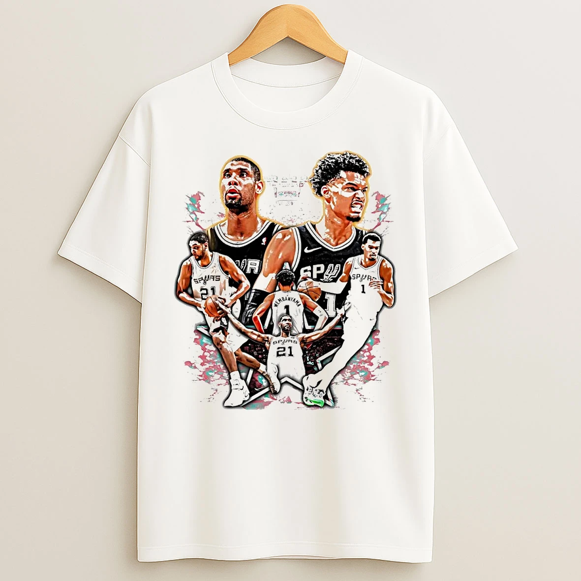 Classic Victor Wembanyama And Tim Duncan San Antonio Spurs T Shirts