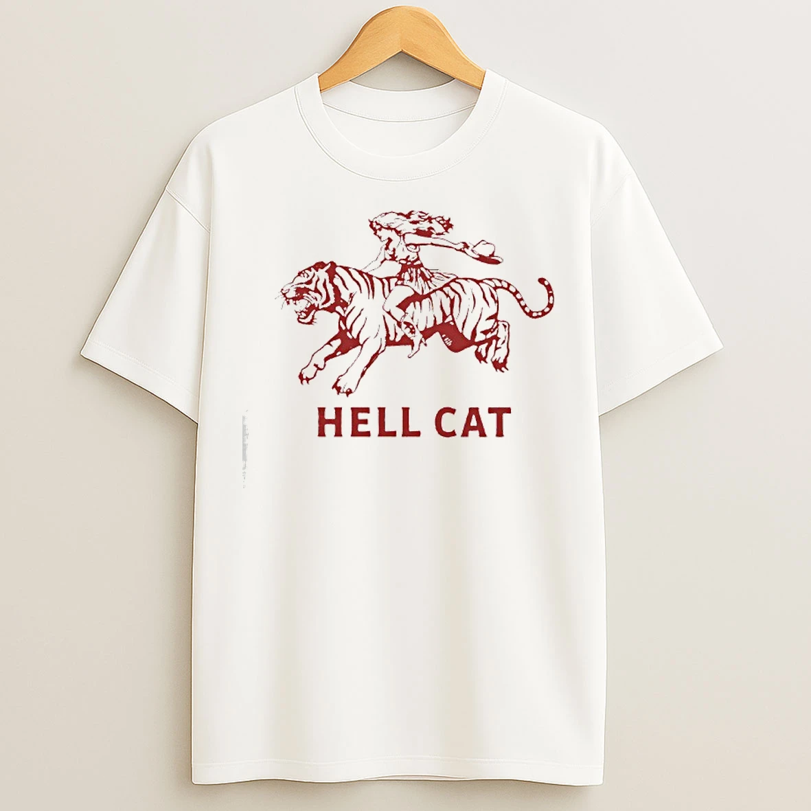 Classic Vintage Cowgirl Hell Cat T Shirts