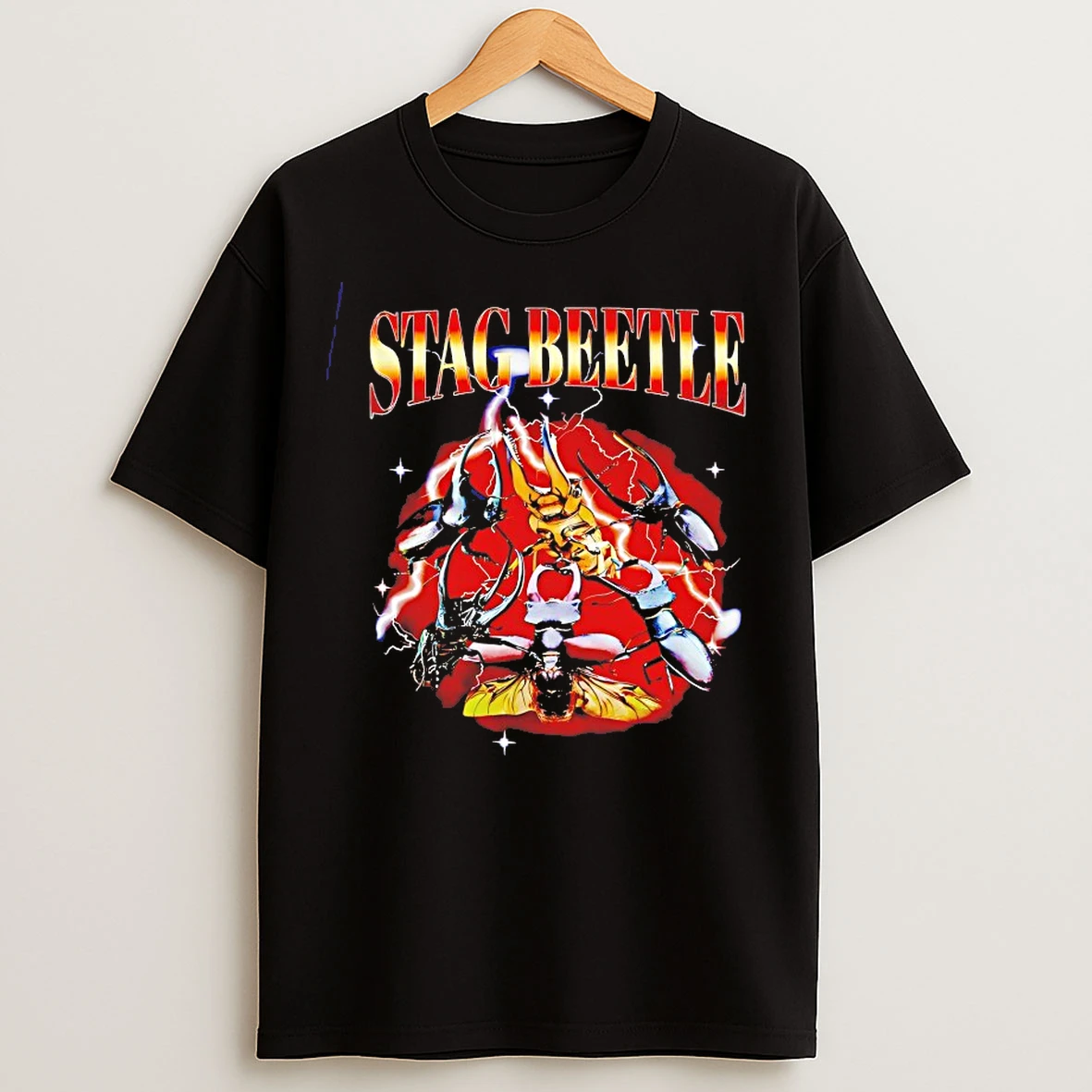 Classic Vintage Distressed Stag Beetle T Shirts