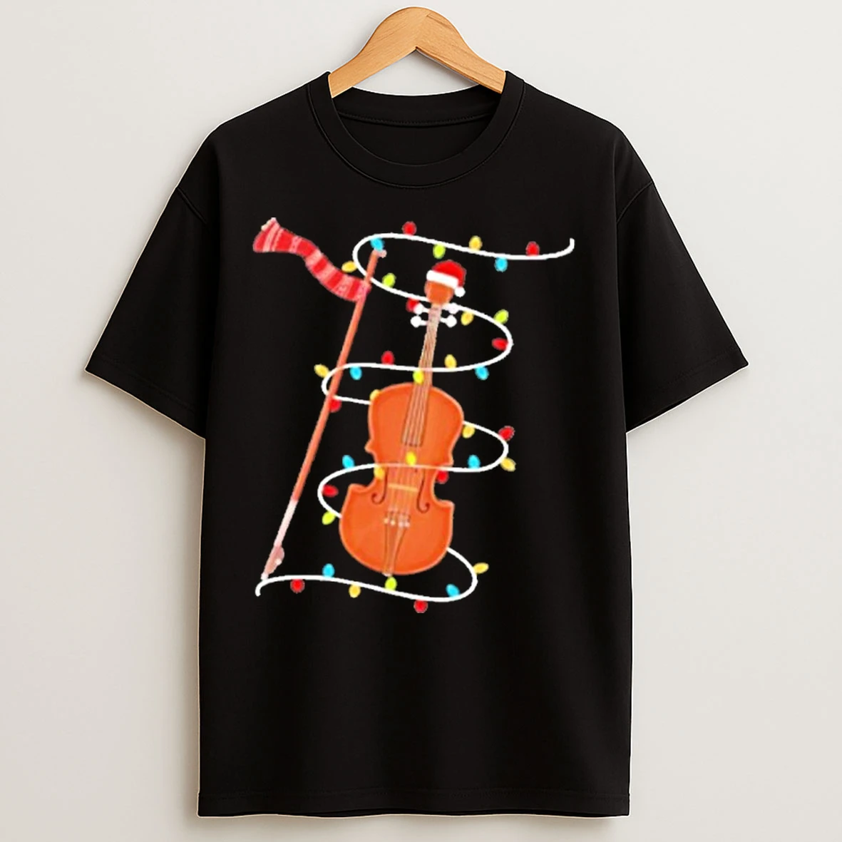 Classic Violin Christmas Lights T Shirts