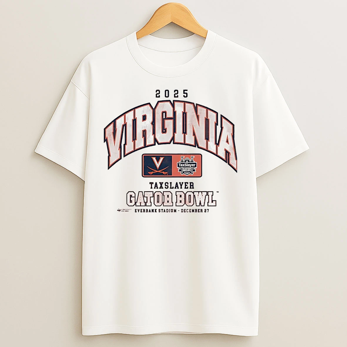 Classic Virginia Cavaliers 2025 Taxslayer Gator Bowl Stadium T Shirts