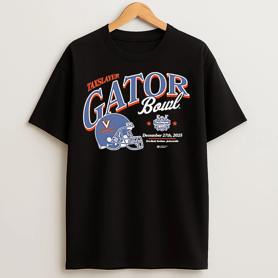 Classic Virginia Cavaliers 2025 Taxslayer Gator Bowl Helmet T Shirts